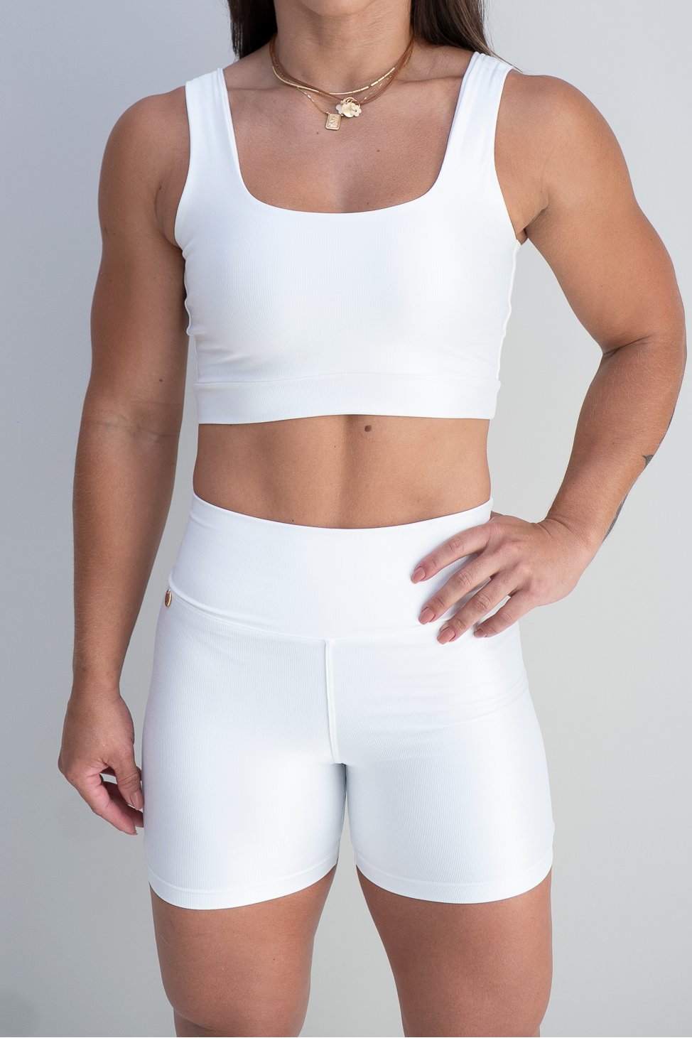 Conjunto Short Meia Coxa + Top Capri