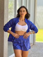 Conjunto Corta Vento + Short Duplo